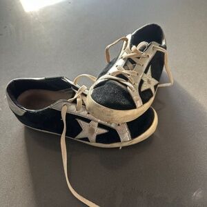 Golden Goose shoes Women's 38 IT Black + Silver suede